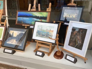High Street display of art work