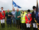 Principals thanking local fishermen for tractor ride out on Solway sands
