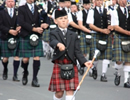 Pipe bands on Annan high street