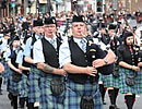 Pipe bands on Annan high street