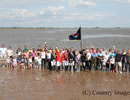 2014 supporters on the Solway sands