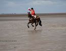 Cornets Lass Toni crossing the Solway Sands